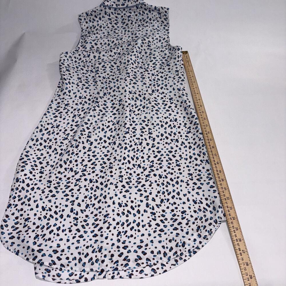Cabi Women's Tunic Sleeveless Button Down Animal Print Dress Size S Preppy Chic - Picture 3 of 7